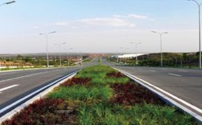 2011年承建的大陸新區(qū)市政東片區(qū)新村１、4路北段道路工程